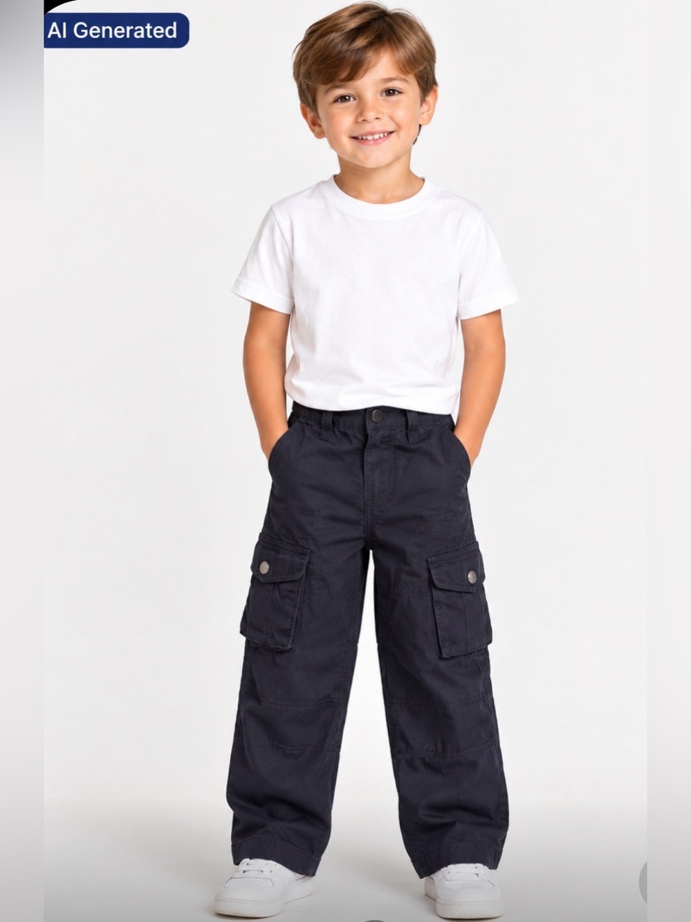 Chaps Kids Classic Navy Cargo Pants-Excellent Condition, size 3T